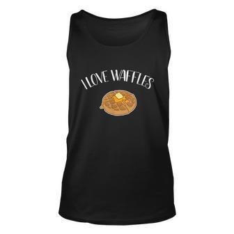 I Love Waffles For A Brussels Waffle Bakery Graphic Design Printed Casual Daily Basic Unisex Tank Top - Thegiftio UK