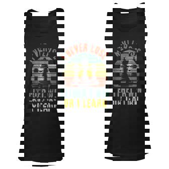 I Never Lose I Either Win Or Learn - Vintage Chess Lover Men Women Tank Top Graphic Print Unisex - Thegiftio