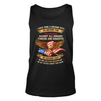 I Once Took A Solemn Oath To Defend The Constitution Against All Enemies Foreign And Domestic Unisex Tank Top - Monsterry AU
