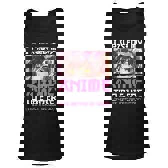 I Paused My Anime To Be Here Otaku Anime Merch Gift V2 Men Women Tank Top Graphic Print Unisex - Thegiftio