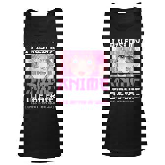 I Paused My Anime To Be Here Otaku Anime Merch Gift V3 Men Women Tank Top Graphic Print Unisex - Thegiftio