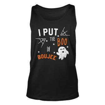 I Put Boo In Boujee Halloween Boo Ghost Unisex Tank Top - Seseable