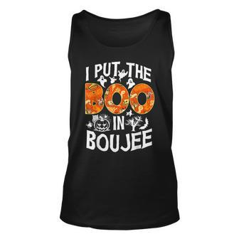 I Put The Boo In Boujee Happy Halloween Unisex Tank Top - Seseable