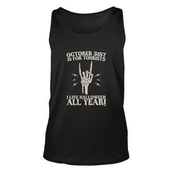 I Spend All Year Waiting For Halloween October 21St Live All Year Unisex Tank Top - Seseable