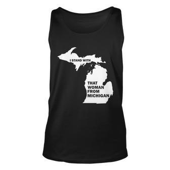I Stand With That Woman From Michigan Social Justice T-Shirt Graphic Design Printed Casual Daily Basic Unisex Tank Top - Thegiftio UK