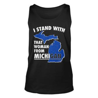 I Stand With That Woman From Michigan Support Unisex Tank Top - Monsterry AU