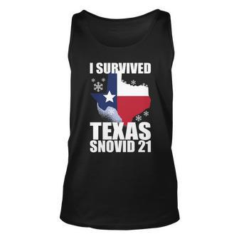 I Survived Texas Snow Storm Blizzard Snovid 21 Tshirt Unisex Tank Top - Monsterry CA