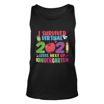 I Survived Virtual 2021 Pre Kindergarten Graphic Plus Size Shirt For Teacher Unisex Tank Top - Thegiftio UK