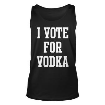 I Vote For Vodka Unisex Tank Top - Thegiftio UK