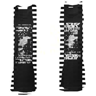 I Was Thinking About Fishing Fish American Camouflage Flag Unisex Tank Top - Thegiftio