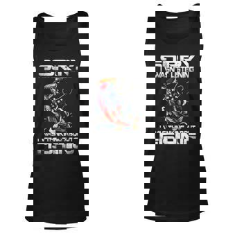 I Was Thinking About Fishing Fish American Flag Unisex Tank Top - Thegiftio