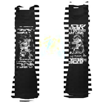 I Was Thinking About Fishing Gift Unisex Tank Top - Thegiftio