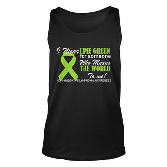 I Wear Lime Green Non-Hodgkins Lymphoma Tshirt Unisex Tank Top - Monsterry DE