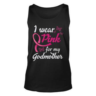 I Wear Pink For My Godmother For Breast Cancer Cute Men Women Tank Top Graphic Print Unisex - Thegiftio