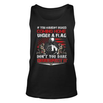 If You Havent Risked Coming Home Under A American Flag Men Women Tank Top Graphic Print Unisex - Thegiftio UK