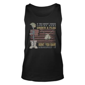 If You Havent Risked Coming Home Under Flag Graphic Design Printed Casual Daily Basic Unisex Tank Top - Thegiftio UK