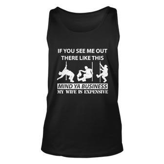 If You See Me Out There Like This Funny Fat Guy Man Husband Unisex Tank Top - Thegiftio UK