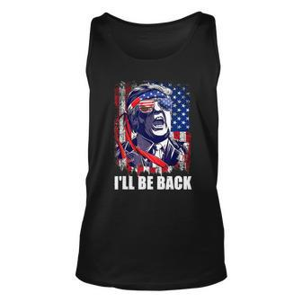 Ill Be Back Trump 2024 Vintage Donald Trump Unisex Tank Top - Thegiftio UK