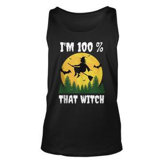 Im 100 Percent That Witch Funny Halloween Dna Results Unisex Tank Top - Seseable