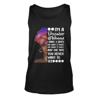 Im A December Woman Cute Birthday Unisex Tank Top - Monsterry AU