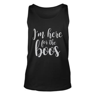 Im Here For The Boos Halloween Quote Unisex Tank Top - Monsterry
