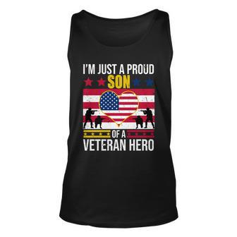 Im Just A Proud Son Of A Veteran Hero Unisex Tank Top - Monsterry AU