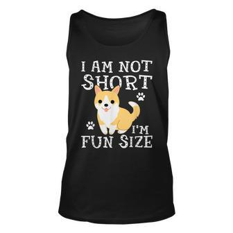 Im Not Short Im Fun Sized Funny Shiba Inu Dog Men Women Tank Top Graphic Print Unisex - Thegiftio UK