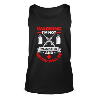 Im Not Vaccinated | Medical Vaccine Unisex Tank Top - Thegiftio UK