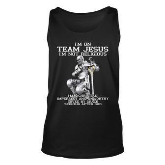 Im On Team Jesus Tshirt Unisex Tank Top - Monsterry