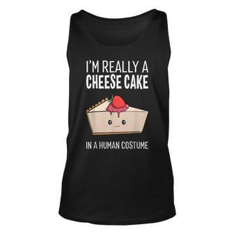 Im Really A Cheesecake In A Human Costume Halloween Funny Unisex Tank Top - Seseable