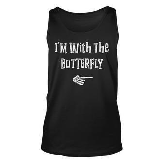 Im With Butterfly Halloween Costume Funny Couples Matching Men Women Tank Top Graphic Print Unisex - Thegiftio UK
