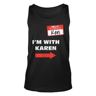 Im With Karen | Funny Couples Gifts Ken Halloween Costume Men Women Tank Top Graphic Print Unisex - Thegiftio UK