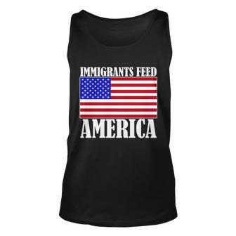 Immigrants Feed America Us Flag Unisex Tank Top - Monsterry