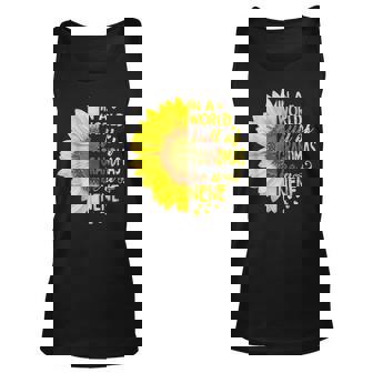 In A World Full Of Grandmas Be Nene Sunflower Men Women Tank Top Graphic Print Unisex - Thegiftio