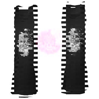 In October We Wear Pink Daisy Skull Breast Cancer Awareness Men Women Tank Top Graphic Print Unisex - Thegiftio