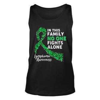 In This Family No One Fights Alone Lymphoma Awareness Unisex Tank Top - Monsterry DE