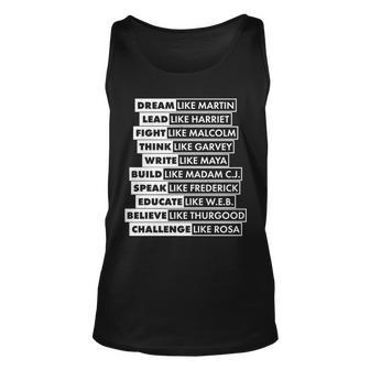 Inspirational Black History Figures Tshirt Unisex Tank Top - Monsterry CA