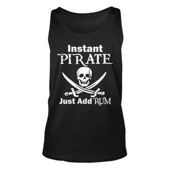 Instant Pirate Just Add Rum Skull Crosswords Tshirt Unisex Tank Top - Monsterry DE