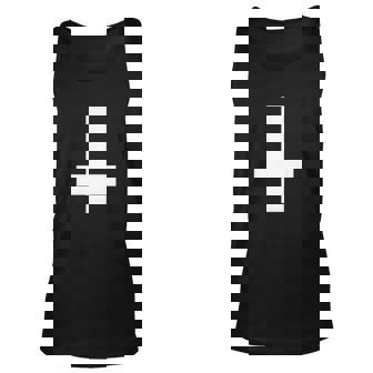 Inverted Cross Upside Down Cross V2 Men Women Tank Top Graphic Print Unisex - Thegiftio