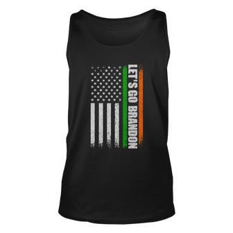 Irish American Flag Ireland St Patricks Day Let_S Go Brandon Unisex Tank Top - Thegiftio UK