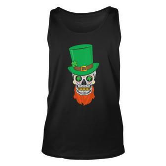 Irish Sugar Skull St Patricks Day V2 Unisex Tank Top - Thegiftio UK