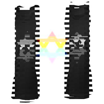 Israel Lgbtq Rainbow Flag Gay Pride Star Of David Lgbt Unisex Tank Top - Thegiftio UK