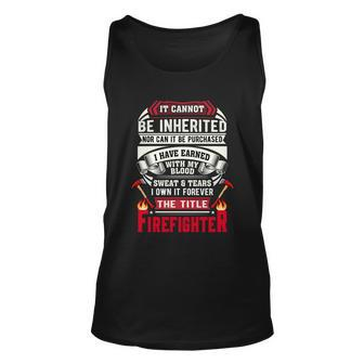 It Cannot Be Inherited Nor Can It Be Purchased Unisex Tank Top - Monsterry DE