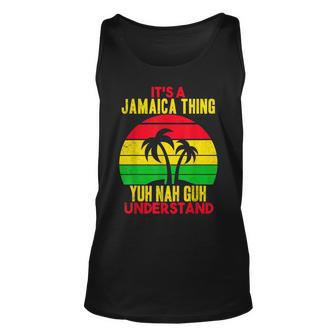Its A Jamaican Thing Funny Summer Vacation Jamaica Flag Unisex Tank Top - Thegiftio UK