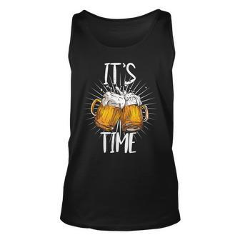 Its Beer Time Unisex Tank Top - Monsterry