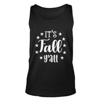Its Fall Yall Halloween Quote Unisex Tank Top - Monsterry