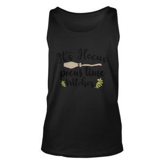 Its Hocus Pocus Time Witches Halloween Quote Unisex Tank Top - Monsterry CA