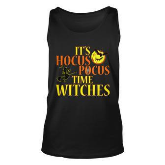 Its Hocus Pocus Time Witches Halloween Tshirt Unisex Tank Top - Monsterry DE