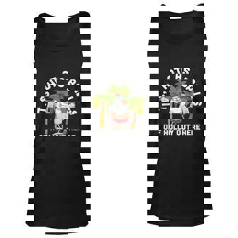 Its Hot As Balls Or Holly Out Here Christmas In July Santa Claus Funny On Beach Unisex Tank Top - Thegiftio