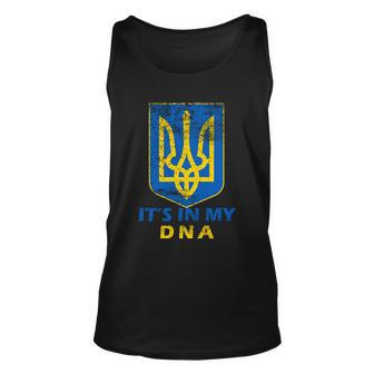 Its In My Dna Ukraine Flag Gift Ukrainian Roots Meaningful Gift Graphic Design Printed Casual Daily Basic Unisex Tank Top - Thegiftio